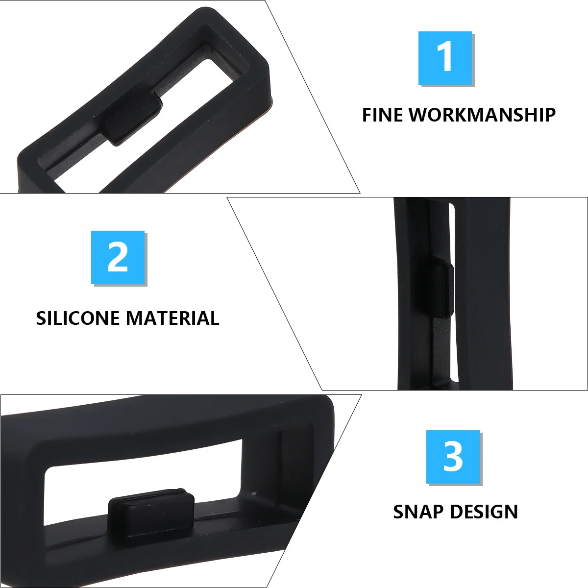 

20 Pcs Bracelet Strap Watch Bands Buckle Holder for Clasp Locker Fixed Fastener Silica Gel Watchbands Retaining Hoop
