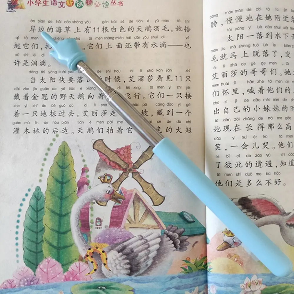 Finger Design Teaching Tools Telescopic Rod Teaching Stick Handheld Presenter Finger Reading Sticks Whiteboard Pointer