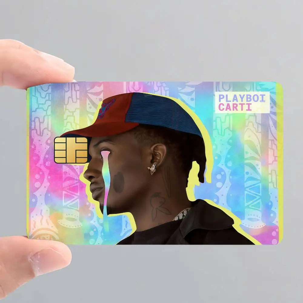 Singer P-Playboi Carti creative Bank card Sticker Covers Chip Cards Credit Card Skins Scratch protection