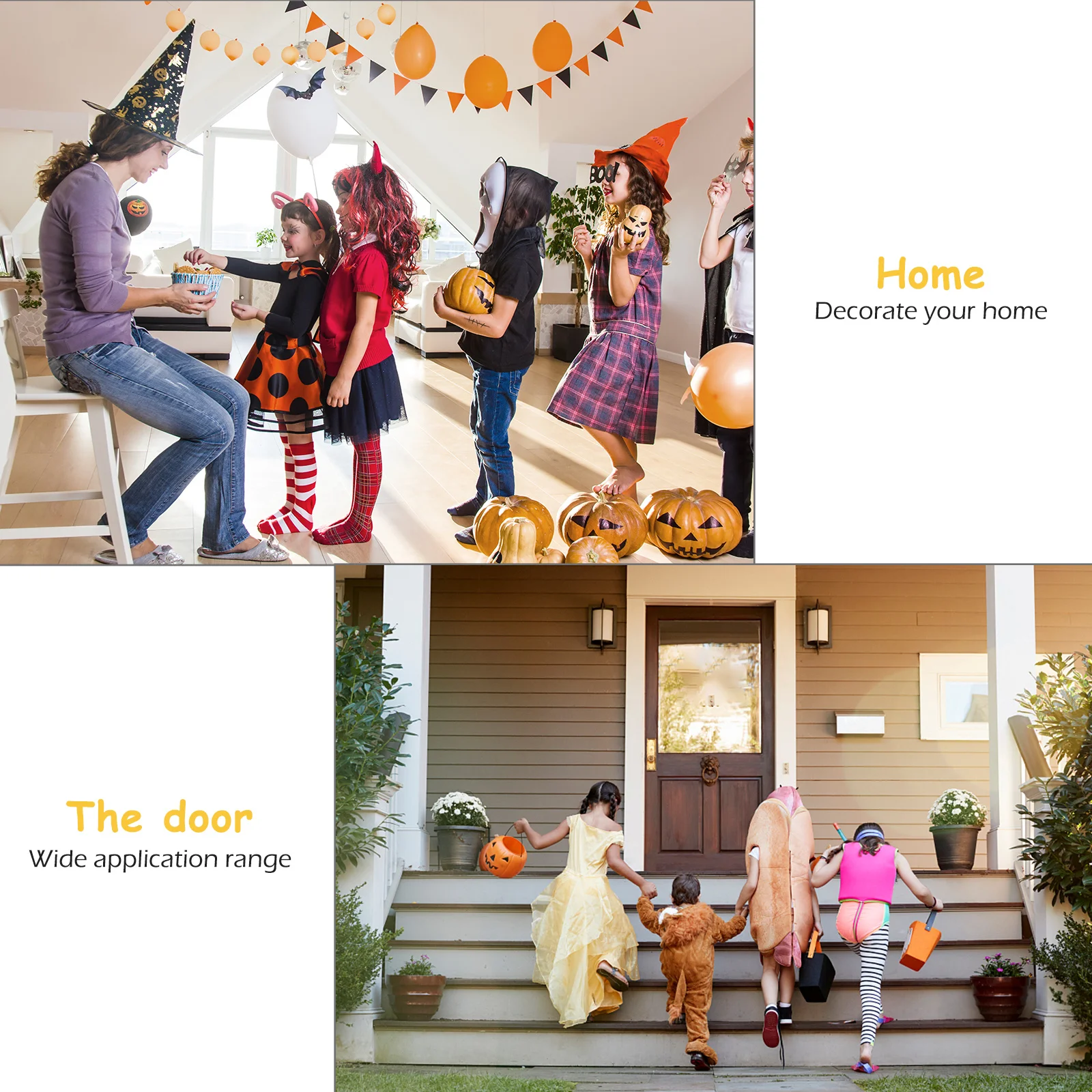 

2 Pcs Witch Broom Whisk Halloween Decorations Broomstick Cosplay Prop Ornament Decorate