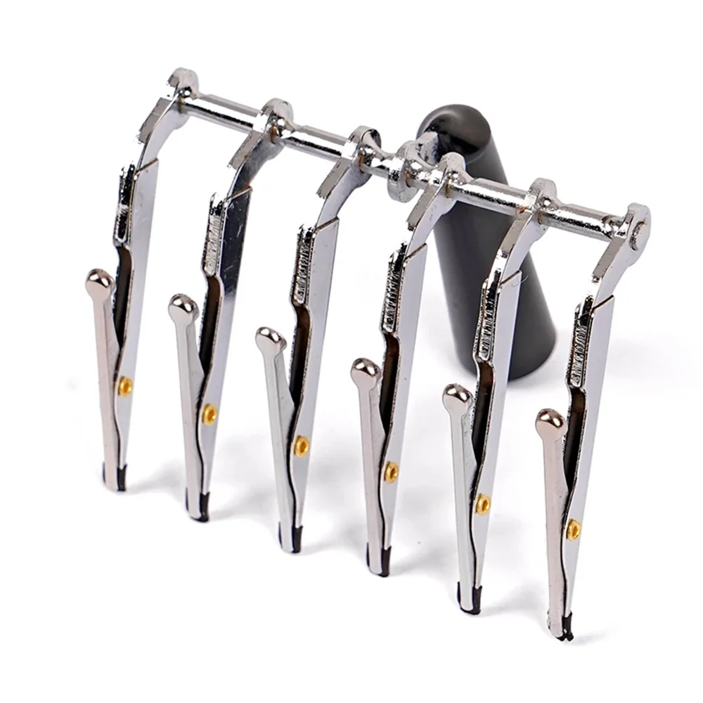 Dental Laboratory Glazed Six-tooth Clamp Ceramic Veneer Porcelain Brush Glazed Temporary Crown Holder Clamp Denture Tools Dental