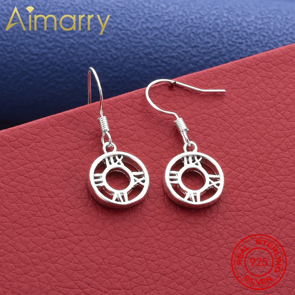

Hot 925 Sterling Silver Roman Numerals Earrings Drop Earrings For Women Creativity Gift Street All-match Party And Daily Wear