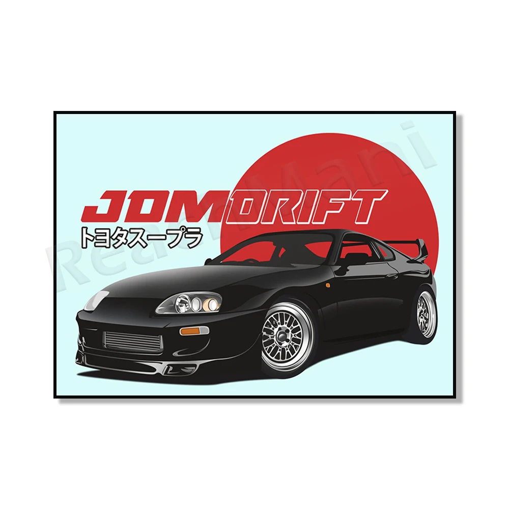 Affiche de voiture rétro classique Jdm Japon Nissan GTR, Skyline R34 GTR 1999, Nissan Skyline GTR R34, Cool Home Room Decor