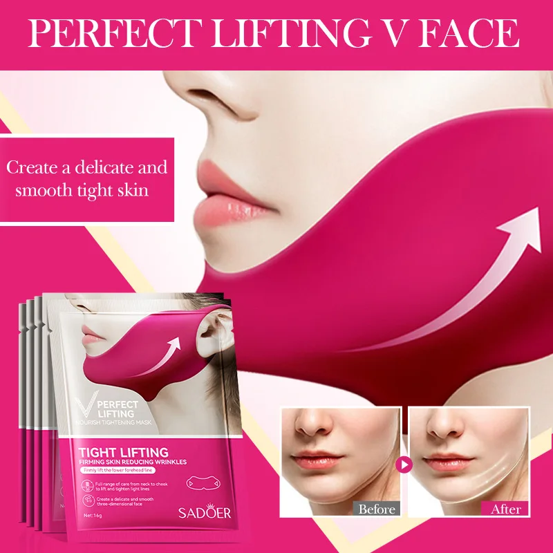 Facial Lifting Mask V Shape Face Firming Slimming Mask Chin Cheek Lift Up Bandage Remover Skin Care