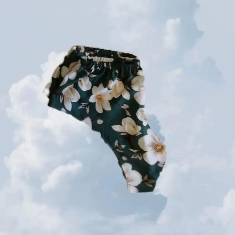 Men's Briefs Soft Breathable Silk Cotton Sexy Print Mid Waist Sexy Convex Pouch Panties Loose Cozy Male Underwear Daily Wear