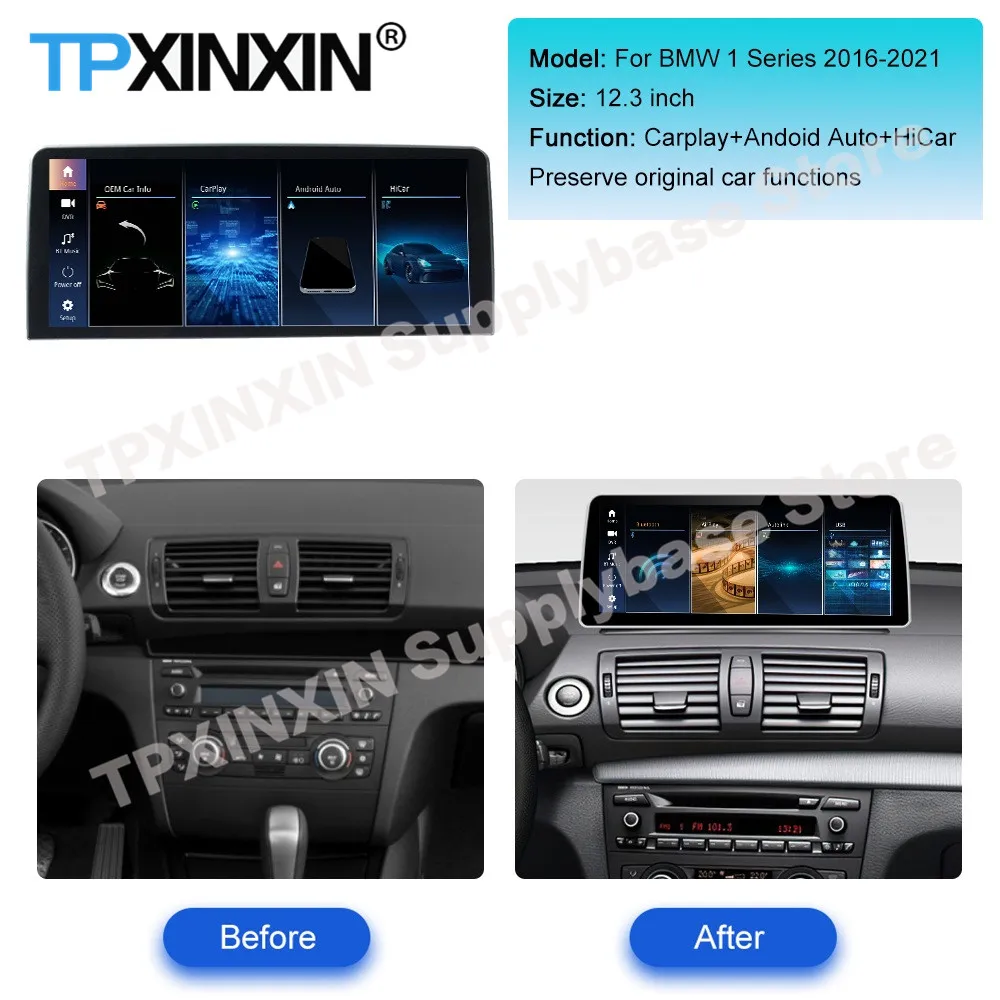

Беспроводной Apple CarPlay DSP Android Auto HiCar для BMW 1 серии 2016 2017 2018 2019 ~ 2021 Обновление оригинального автомобильного зеркала