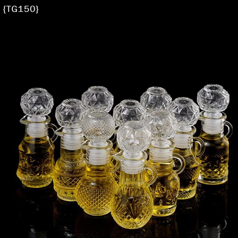 〔T〕50ML Transparent Empty Mini Glass Whisky Wine Liquor Bottle With Screw Cap Decanter Sample Wine Packaging Bottle With Handle
