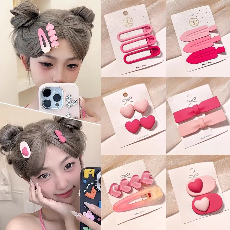 תות יפה ורוד שיער accesorios para el cabello резинки для волос בנות bi קליפים \ סירטוני bb