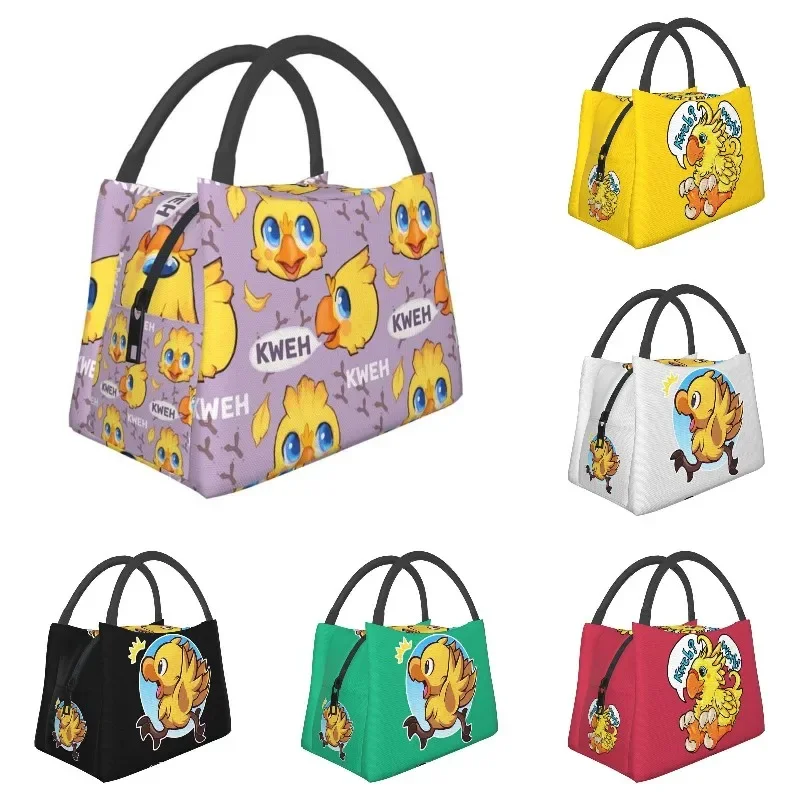 

Cute Chocobo Design Final Fantasy Thermal Insulated Lunch Bag Women Resuable Tote for Outdoor Picnic Storage Meal Food Box