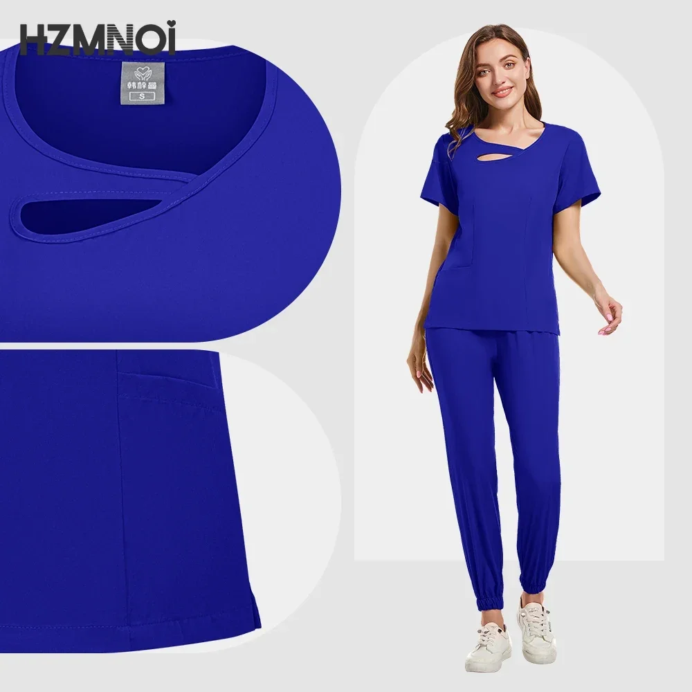 Uniformes médicos unissex, roupas de enfermagem para homens e mulheres, fantasia de beleza, enfermeira, conjuntos de esfoliantes, médico, dentista, roupa de trabalho, tops clínicos, calças