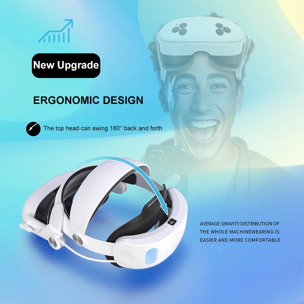 Head Strap 10000mAh Battery For Meta Quest 3/Quest 3S VR Headset Elite Strap Replacement Improve ComfortElite Strap Accessories