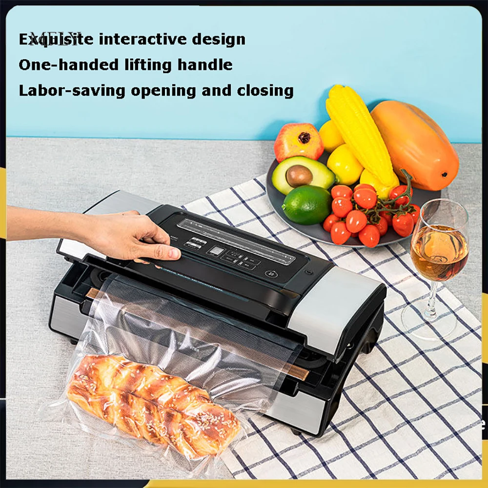 220V Commercial Vacuum Sealer Machine Multifunction Automatic Vacuum Food Sealer With Built-in Roll Storage & Cutter