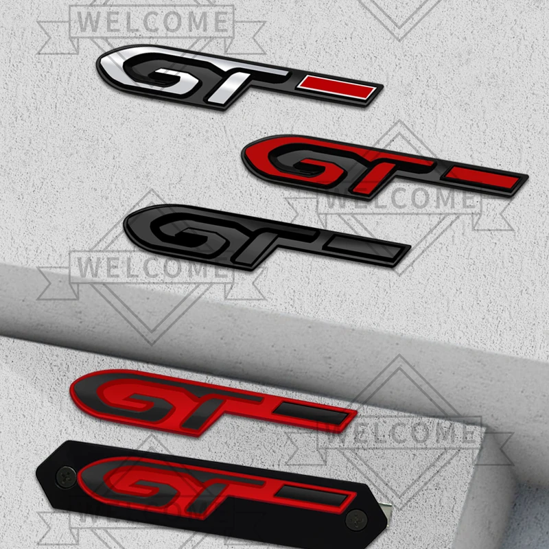 Autocollants de voiture 3D GT, emblème de calandre, Badge de carrosserie automobile, autocollant de coffre pour Peugeot RCZ 206 308 3008 2008 5008 306 307 107, accessoire
