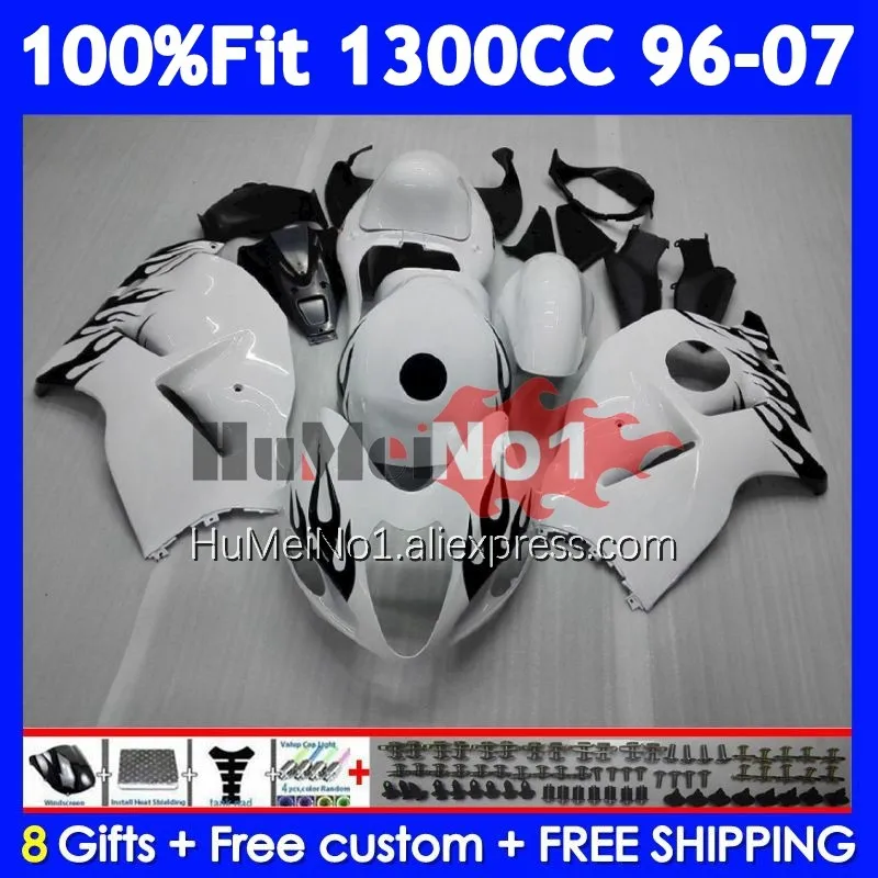 Fairing For SUZUKI GSXR 1300 CC Hayabusa Black flamesGSXR-1300 126No.37 GSXR1300 96 97 98 99 00 01 2002 2003 2004 2005 2006 2007