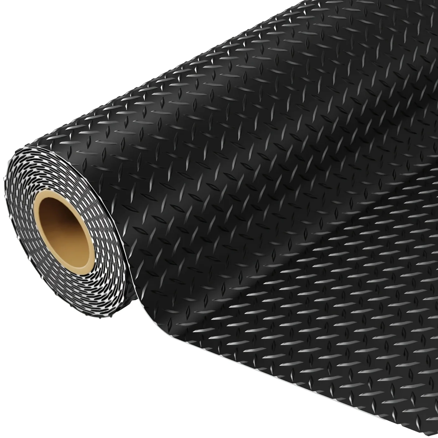 

7.5 X 17ft/4 X 8ft Premium Black Garage Floor Mat, 1.99mm Thick Heavy Duty PVC with Diamond Embossed Design, Water/, Non-Slip Rubber Backing for Garage Floors, Golf Cart Parking, And Commercial Use, Sleek Appearance