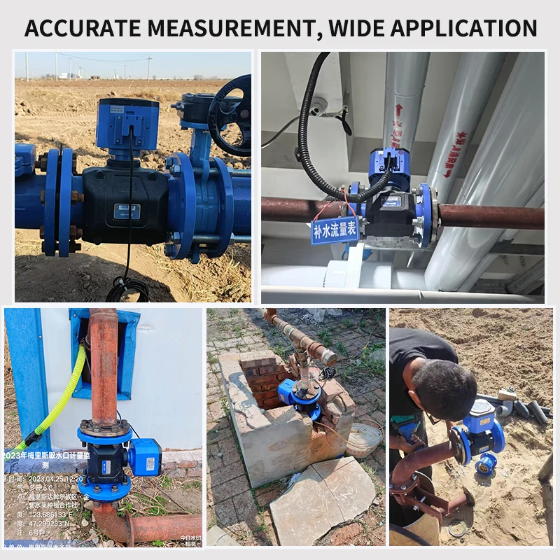 Picture 7: DN20 DN40 Brass Pipe Body Smart Ultrasound Digital Water Meter Wireless Modbus RS485 Infrared Output Water Meter Flowmeter