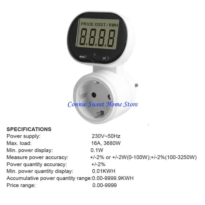 LXAF European Standard Rotatable Screen Energy Consumption Monitors Socket Protects