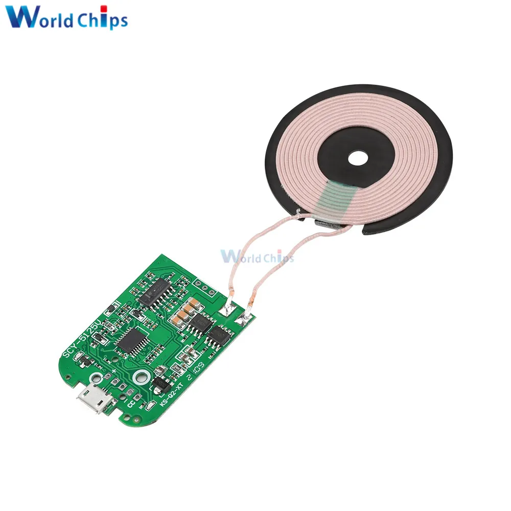 15W 5V 12V Wireless Charger Module Transmitter Circuit Board Type-C USB + Coil Qi Universal FOR Car Phone Battery Charging