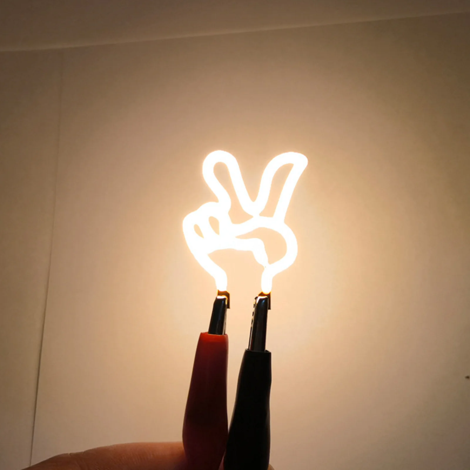 

Retro LED Letter Light Peace Gesture Vintage Wall Decor Christmas Party Hand Sign Neon Light Peace Gesture Neon Sign