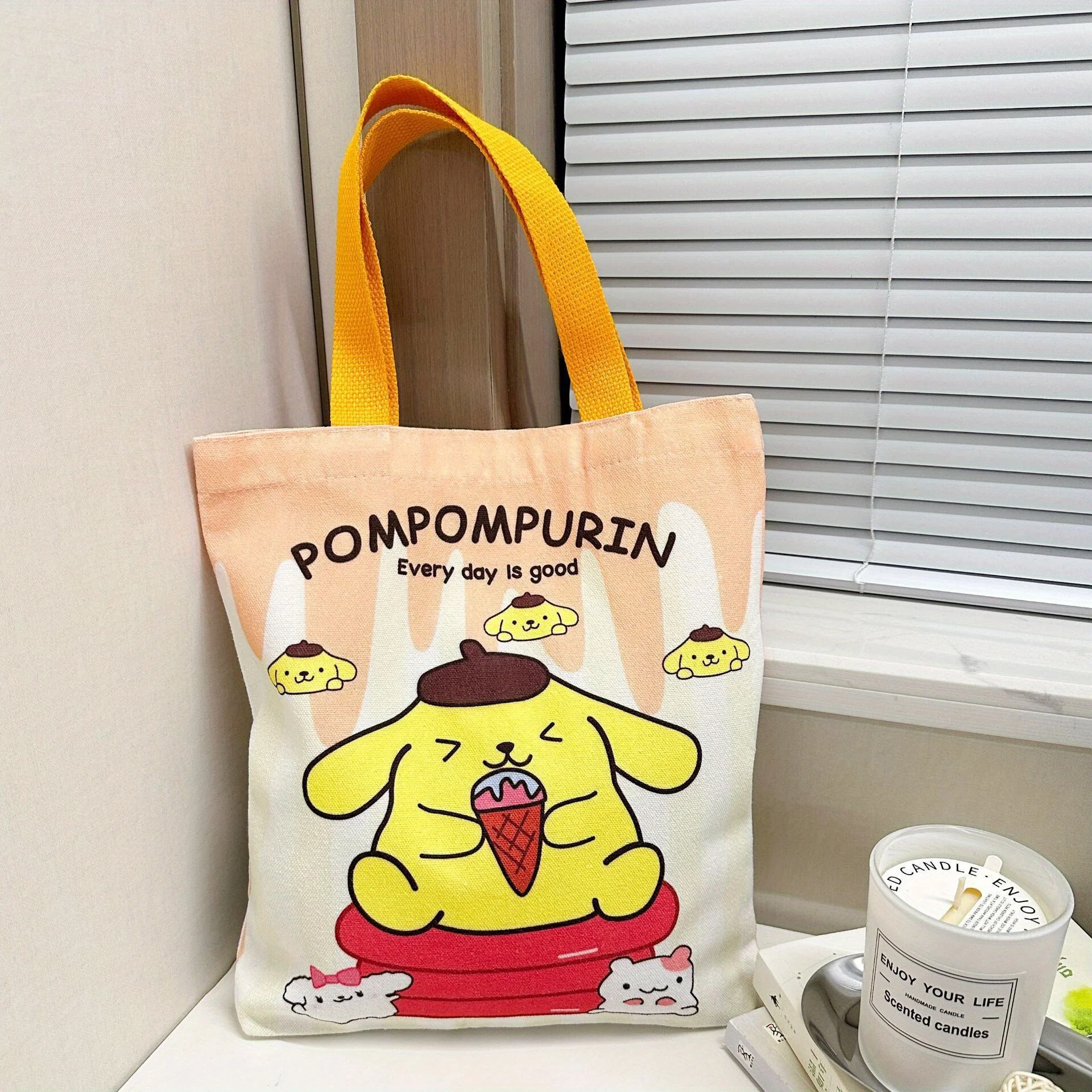 Borsa in tela Sanrio Kurumi, leggera, portatile, di grande capacità, per attività all'aperto