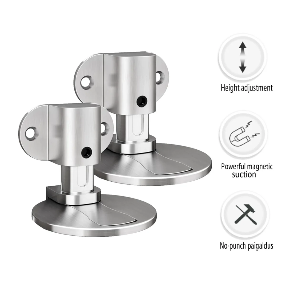 Magnetic Door Stopper Non-punch 6 Colors Available Door Holder Hidden Doorstop Anti-collision Door Stop Furniture Hardware