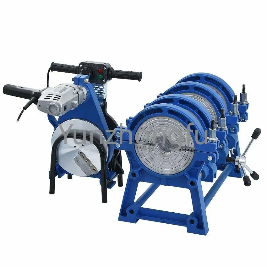 63-200 HDPE piastra riscaldante manuale spinta testa a testa termofusione saldatrice 4 morsetti PE saldatrice a fusione di tubi PPR PB 220V