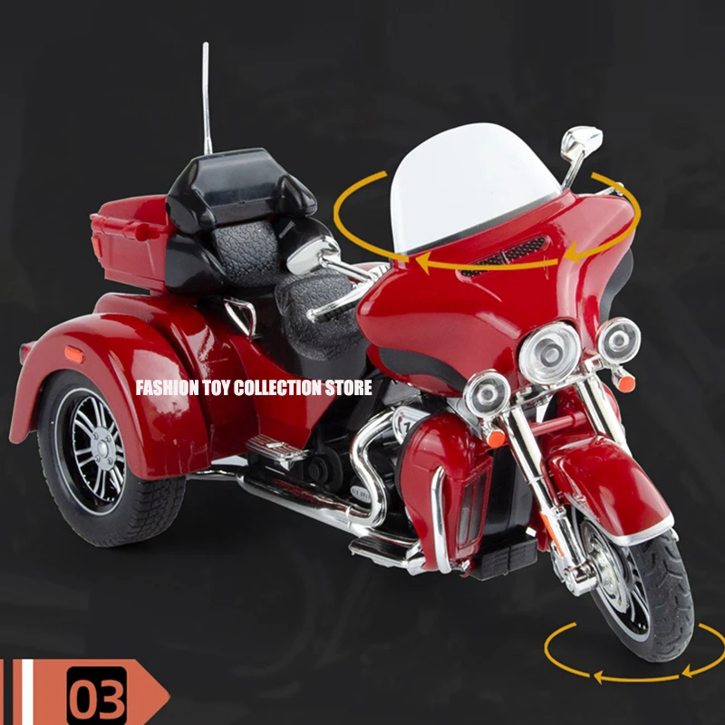 1:9 Technical Harlei DAVIDSON Alloy Car Model Diecast Car Off-Road Vehicle With Light Sound Toys For Kids Gift