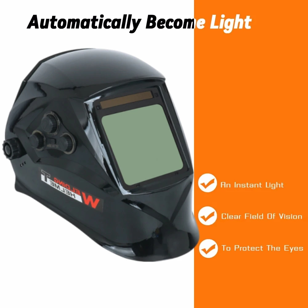 

True Color Electric Automatic Dimming Welding Mask Large View Welding Facemask for Arc Welding Grinding Cutting Helmets