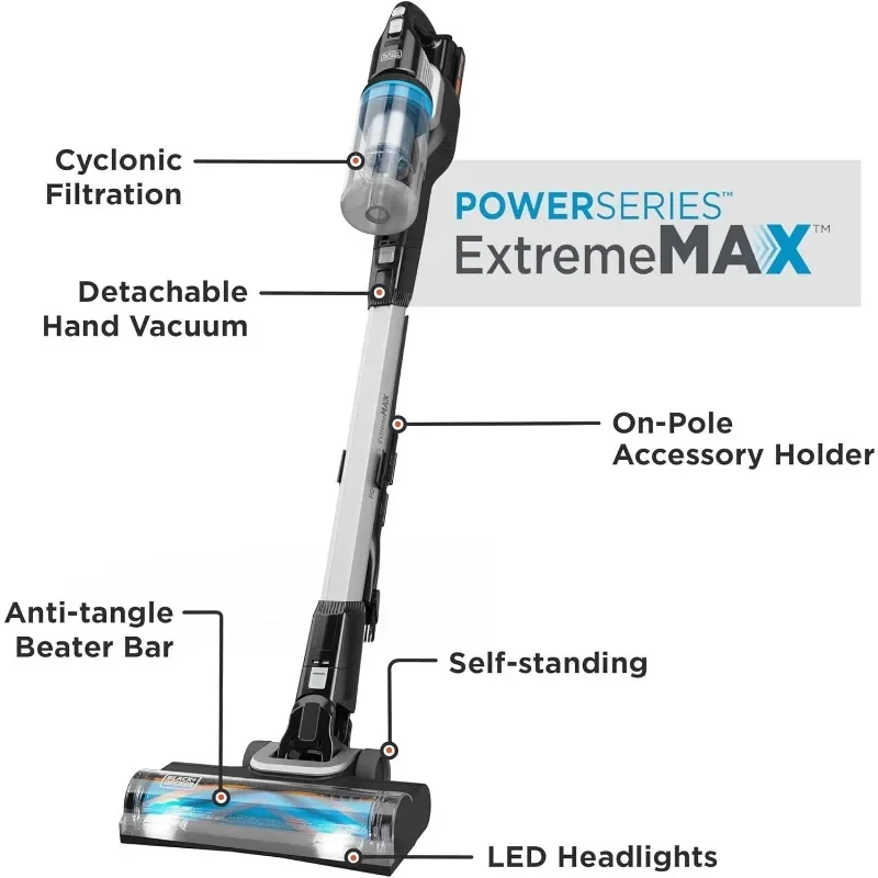 POWERSERIES-Aspirateur balai sans fil Extreme MAX, aspirateur pour la maison et les poils d'animaux, BHFEB520D1