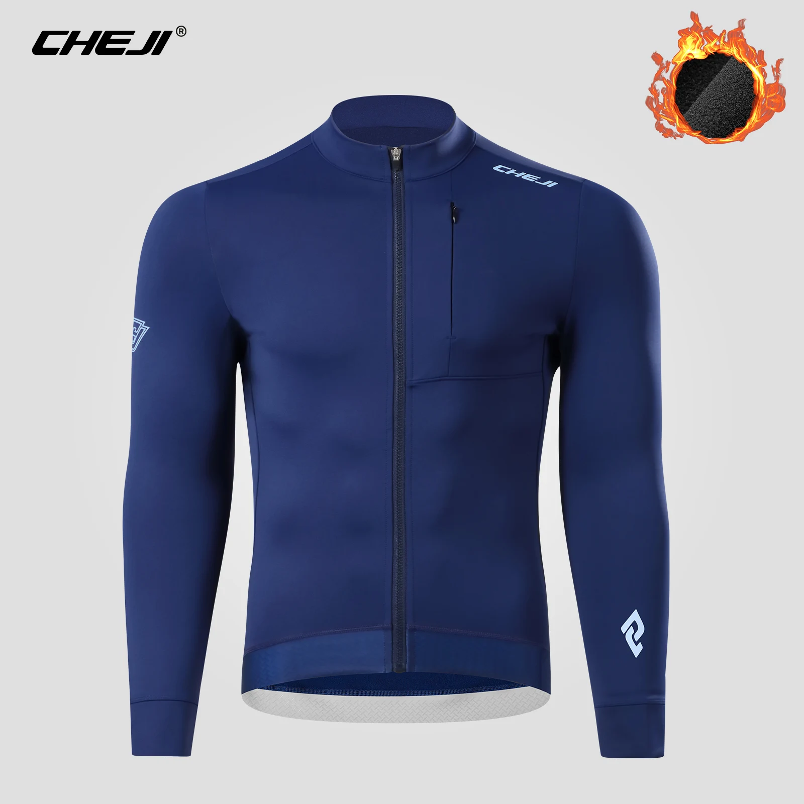 

Cheji Men's winter long-sleeved warm fleece cycling jersey