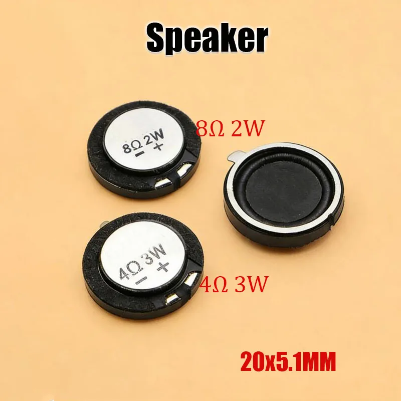 2PCS 20MM Plastic Composite Membrane For 8Ohm 2W 4Ohm 3W Speaker 20mm 8 4 Ohm 2 3 Watt 2CM Ultra-thin Horn Acoustic Components