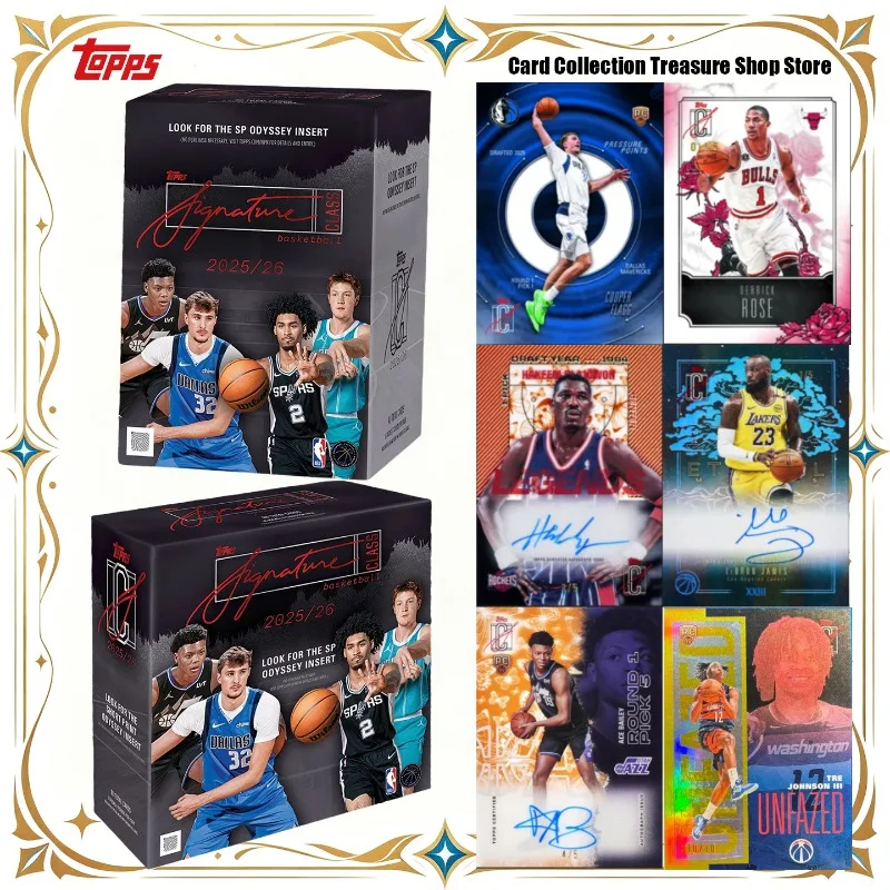 Tarjetas Coleccionables Oficiales de la NBA Topps Signature Class 25-26, Wembanyama, LeBron, Curry, Gran Venta para Regalo a los Fans de la NBA