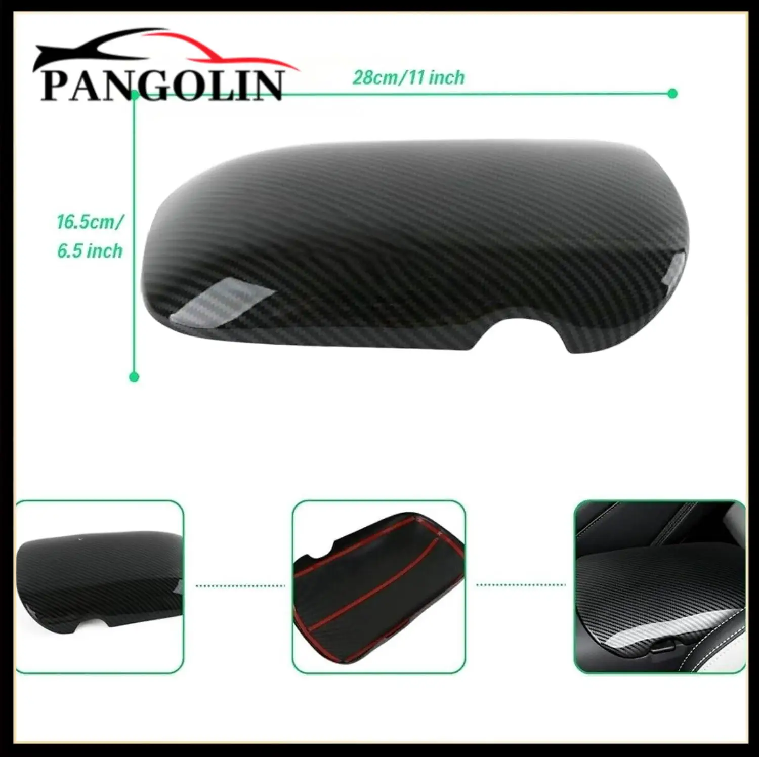 

1 шт., крышка подлокотника центральной консоли из АБС-пластика, крышка коробки для Ford Mustang 2015-2024, аксессуары для салона автомобиля