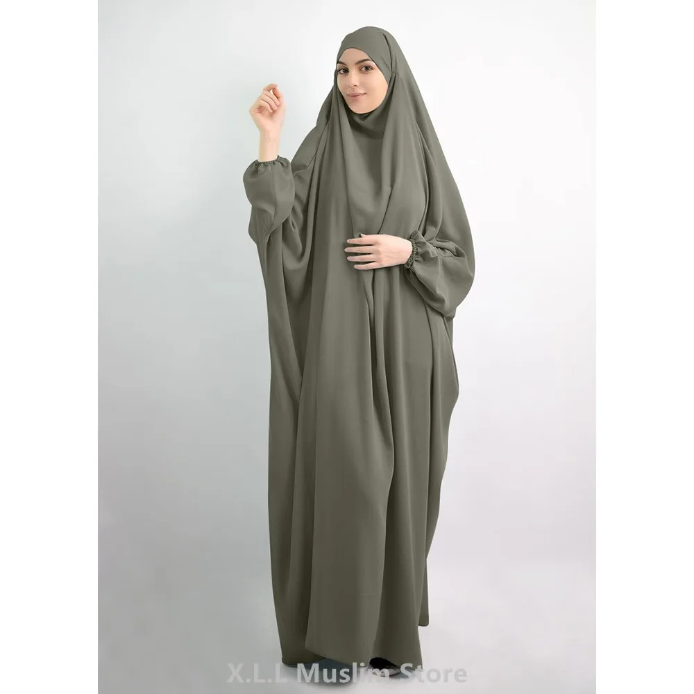 Eid Hooded Muslim Women Hijab Dress Prayer Garment Full Cover Dubai Turkish Ramadan Jilbab Abaya For Womens Islamic Clothes