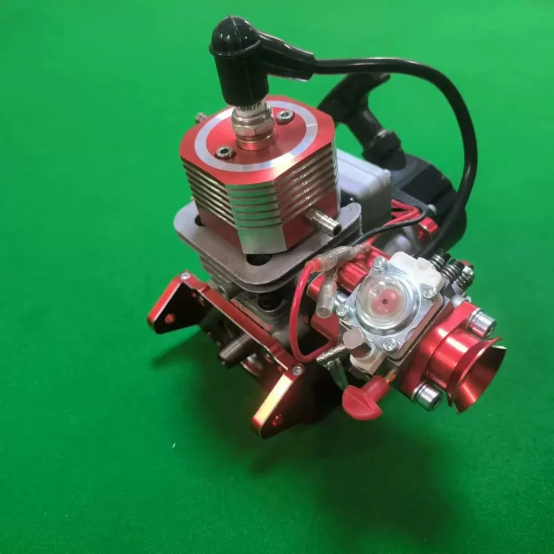29CC Water Cooled Engine Model Single Cylinder Metal Two Stroke Internal Combustion Engine with Clutch Desktop Toy