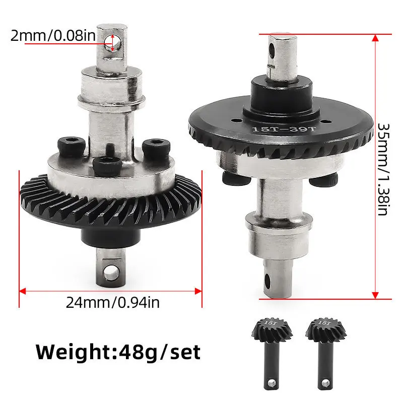Front and Rear Differential Locker Spool for 1/16 TRAXXAS Mini E-Revo Summit Slash RC Car Upgrade Parts Accessories