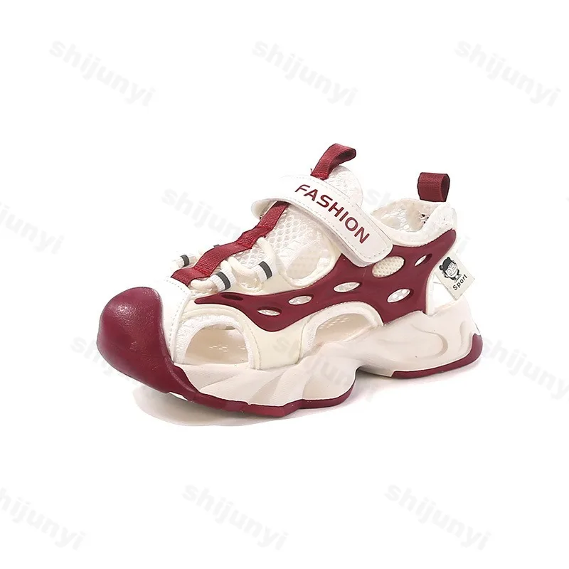 صنادل كاجوال شبكية مجوفة قابلة للتنفس للأولاد أحذية رياضية رائعة لصيف 2025 أحذية رياضية للشاطئ ناعمة غير قابلة للانزلاق #6