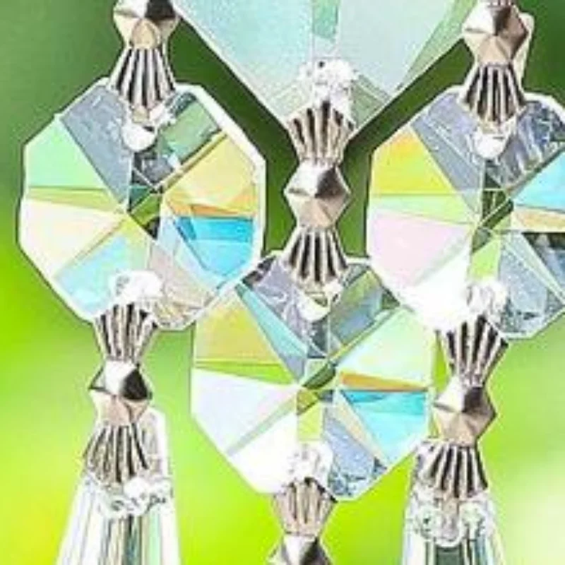 Gorgeous Glass Crystal Prism Suncatcher Chandelier Parts Crystal Lucky Hanging Pendant Handmade Christmas Wedding Decor