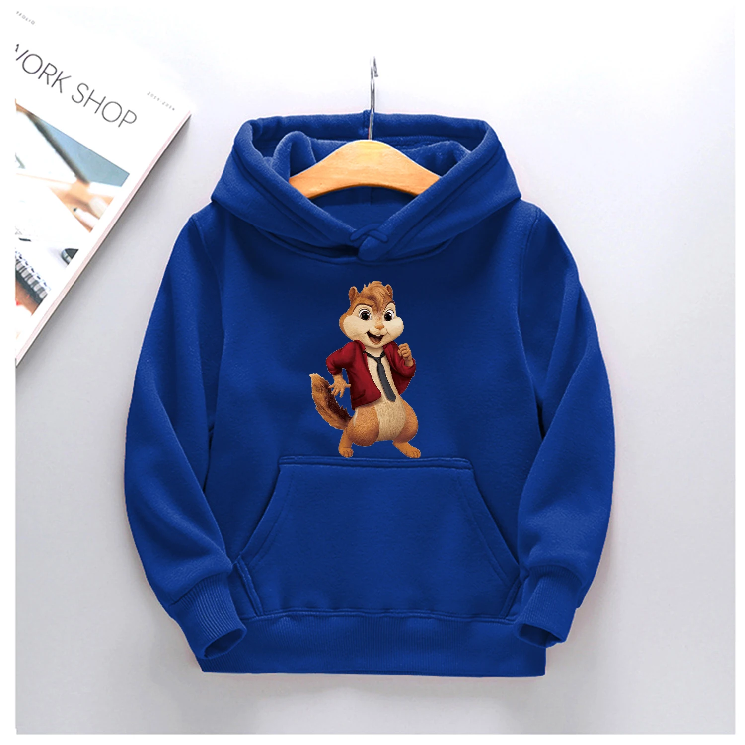 Spring Summer Child Long-Sleeved Hoodie Boys Girls Alvin And The Chipmunks 3d Printed Clothes Long-Sleeved Tops Jackets For Kids