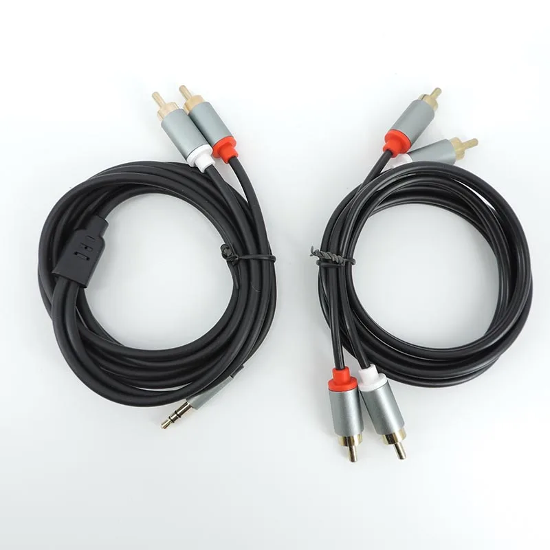 RCA Y Splitter Audio cable 3.5mm jack male 2RCV to 2rca male double lotus AUX RCA Jack For Amplifier Audio Home Wire J17