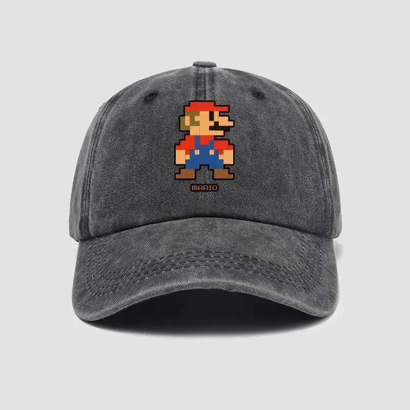 Super Mario Bros Baseball Caps Fashion 2023 Snapback Hats Adjustable Women Men Outdoor Vintage Washed Sports Caps Hip Hop Hats