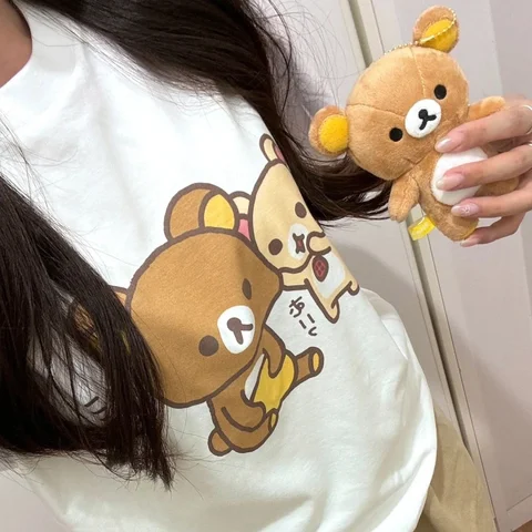 Хлопковая футболка Rilakkuma белая