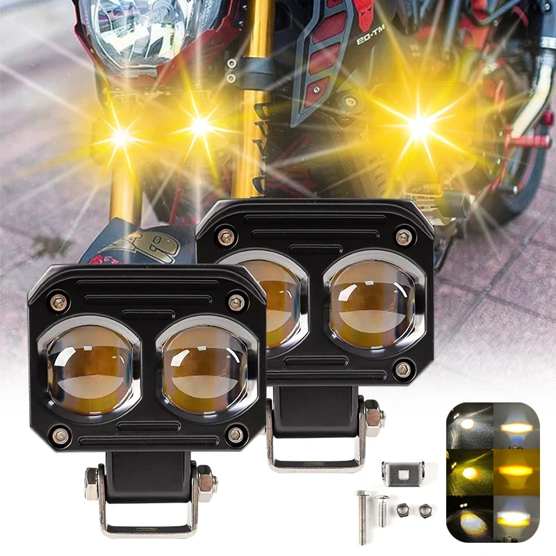 Motorcycle spotlights LED Auxiliary motorcycle headlights Foglights Driving Light For Car Offroad Motorcycle accessories lights