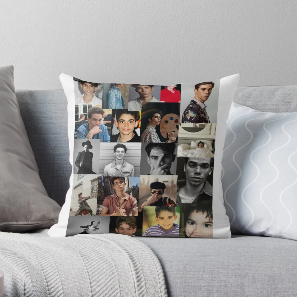 Cameron Boyce Collage Throw Pillow Couch pillows Plaid sofa