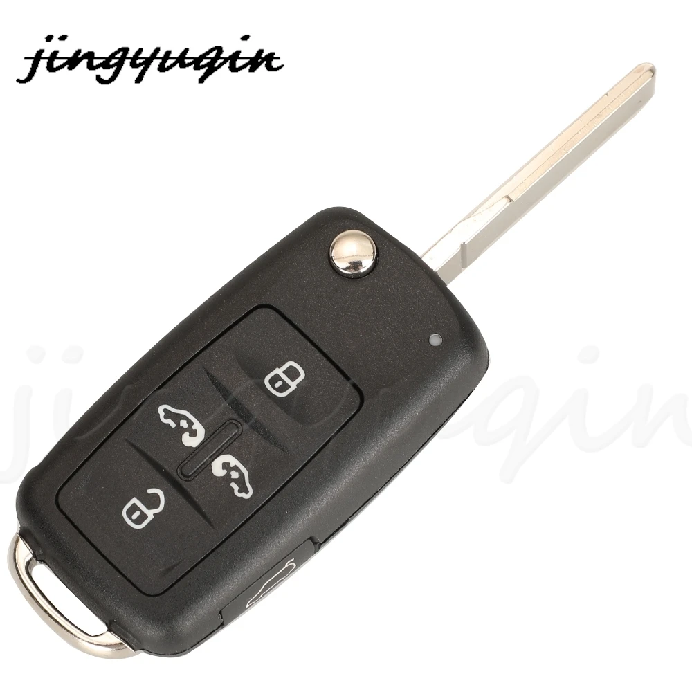 jingyuqin 5 Buttons Smart Remote Car Key Fob 315/433Mhz ID48 Ask For VW Volkswagan Sharan Multivan T5 5K0837202AD 7N0837202K