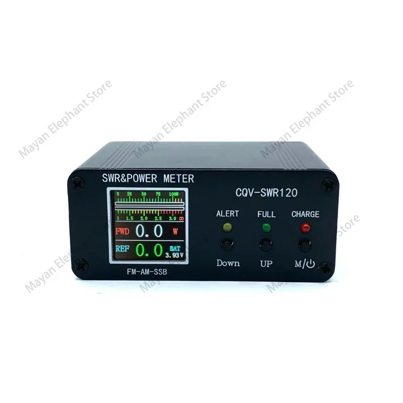 CQV-SWR120 120W 1.8-54Mhz Digital Power Standing Wave Meter High Standing Wave Alarm Function 240 * 240 Full Color HD Display