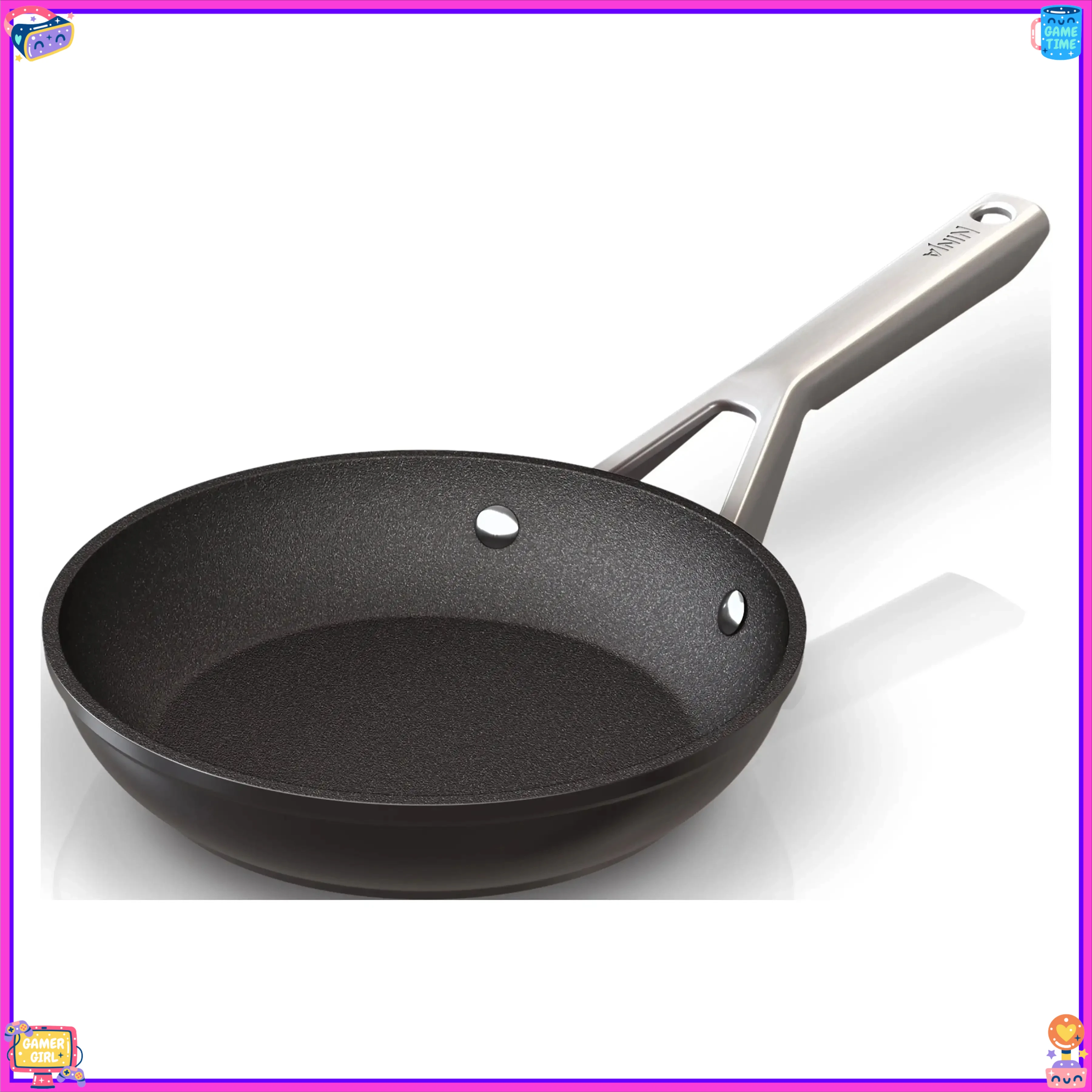 

8-inch Cast Iron Non-Stick Fry Pan, Multi-Purpose Cookware, For Eggs, Pancakes & Sautéing, Induction Compatible