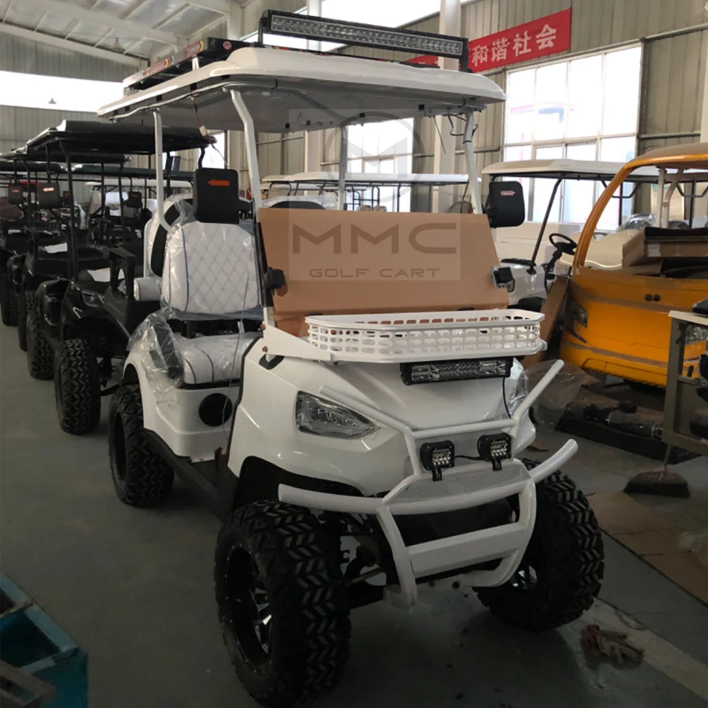 2024 New Lithium Battery Electric Golf Cart 4 Seats 48/72V 5000W AC Motor Solar Electric Four Wheel Golf Cart with Folding Seats