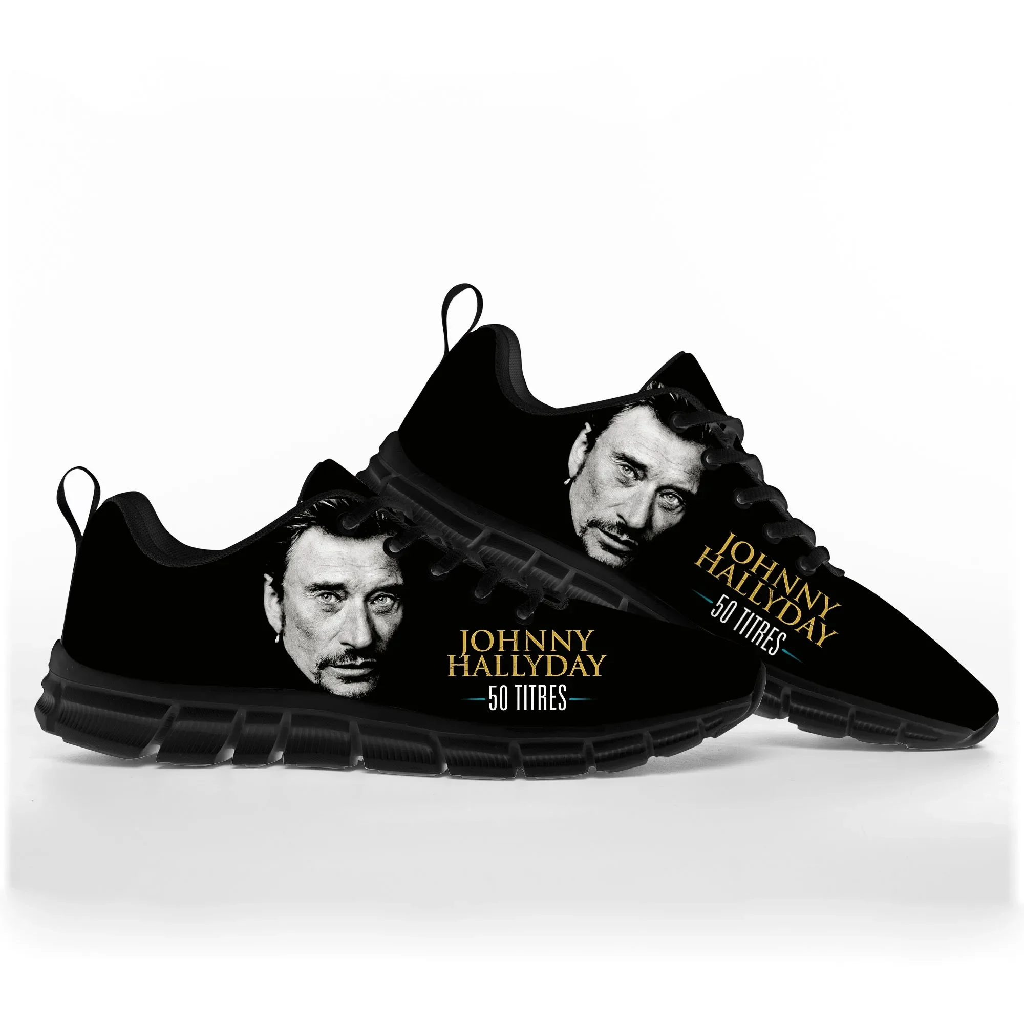 Johnny Hallyday-Zapatos Deportivos de cantante de Rock para hombre y mujer, zapatillas con estampado 3D, patrón personalizado, alta calidad