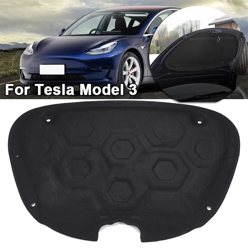 

Car Front Hood Insulation Pad Sound Heat Insulation Cotton Pad Mat Front Trunk Cover Modification For Tesla Model 3